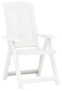 Sklápacie záhradné stoličky 2 ks plastové biele