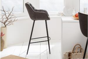 Dizajnová barová stolička Kiara antik sivá