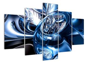 Modrý abstraktný obraz (Obraz 150x105cm)