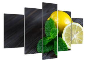 Obraz citrónu na stole (Obraz 150x105cm)