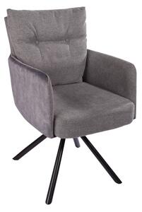 Dizajnová otočná stolička Maddison sivá