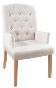 Dizajnová stolička s podrúčkami Queen béžová