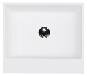 BESCO umývadlo na dosku VERA, 500x420x150 mm, biela farba, liaty mramor KEVERNDW - Besco