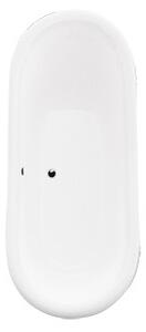 BESCO vaňa voľne stojaca AMELIA, 1900 × 770 mm, biela farba, sanitárny kompozit VANALI190B - Besco
