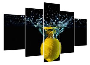 Obraz citrónu vo vode (Obraz 150x105cm)