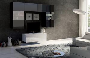 Obývacia stena Calabria C10 (čierna + biela) (bez osvetlenia). Vlastná spoľahlivá doprava až k Vám domov. 1051629