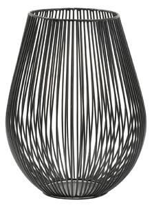 Kovový svietnik VENADE, matt black, Ø16x20 cm (L)