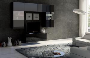 Obývacia stena Calabria C10 (čierna) (bez osvetlenia). Vlastná spoľahlivá doprava až k Vám domov. 1051630