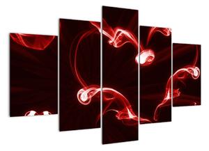 Abstraktný obraz - červené srdce (Obraz 150x105cm)