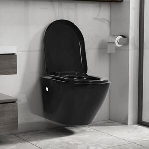 Nástenné bezokrajové WC čierne keramické