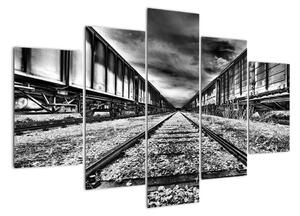Železnice, koľaje - obraz na stenu (Obraz 150x105cm)