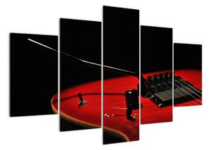 Obraz červené gitary (Obraz 150x105cm)