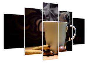 Obraz do kuchyne - šálku s kávou (Obraz 150x105cm)