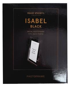 Kovový fotorámik ISABEL, matt black (M) 10x15 cm