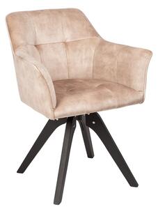 Dizajnová otočná stolička Giuliana šampanský zamat -