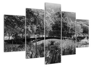 Čiernobiely most - obraz (Obraz 150x105cm)