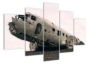 Obraz vraku lietadla (Obraz 150x105cm)