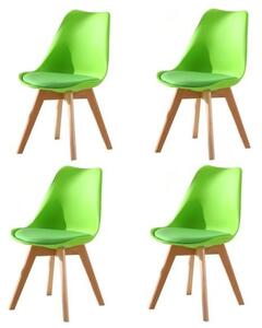 LuxuryForm Jedálenská stolička Bali - zelená - SET 4 kusy