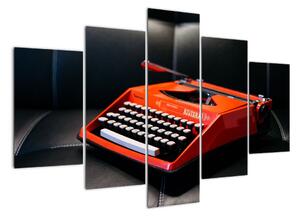 Obraz červeného písacieho stroja (Obraz 150x105cm)