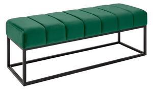 Dizajnová lavica Halle 110 cm zamat - smaragdová zelená