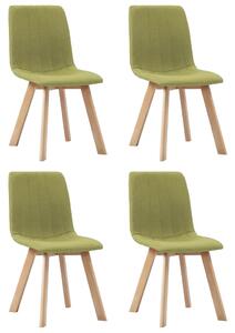 Jedálenské stoličky 4 ks, zelené, látka