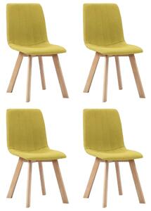Jedálenské stoličky 4 ks, žlté, látka