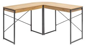 Rohový kancelársky stôl Kiana vzor dub