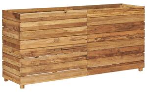 Vyvýšený záhon 150x40x72 cm, recyklované tíkové drevo a oceľ