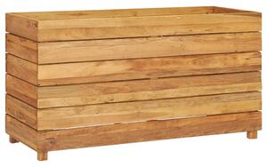 Vyvýšený záhon 100x40x55 cm, recyklované tíkové drevo a oceľ