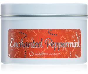Milkhouse Candle Co. Christmas Enchanted Peppermint vonná sviečka v plechu 141 g