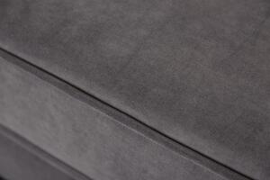 Dizajnová leňoška Evie 196 cm sivý zamat