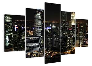 Obraz nočného mesta (Obraz 150x105cm)
