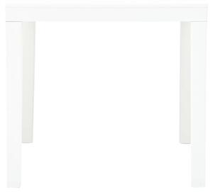 Záhradný stôl, biely 78x78x72 cm, plast