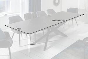 Rozťahovací keramický stôl Natasha 180-220-260 cm grafit