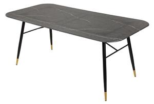 Jedálenský stôl Laney 180 cm mramor čierny