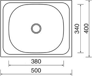 Nerezový drez Sinks CLASSIC 500 5V matný