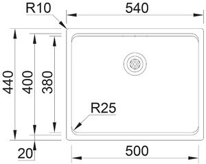 Nerezový drez Sinks STEP 540 kartáčovaný