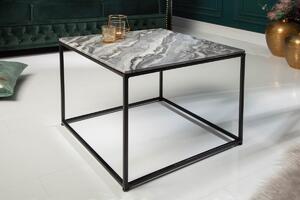 Dizajnový konferenčný stolík Factor 50 cm mramor sivý