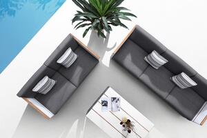Záhradná zostava HIGOLD - Nutt Lounge White/Grey Wood base Sunbrella