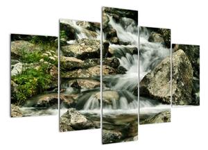 Horský vodopád - obraz (Obraz 150x105cm)