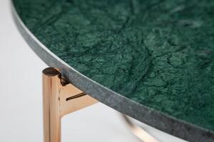 Dizajnový konferenčný stolík Tristen 62 cm mramor zelený