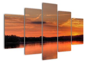 Západ slnka na jazere, obraz (Obraz 150x105cm)
