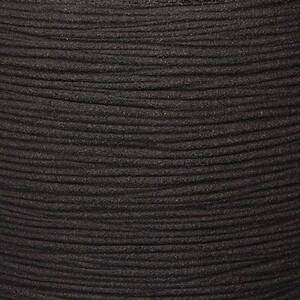 Capi Kvetináč Nature Rib čierny 40x40 cm štvorcový KBLR903