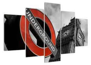 Londýnske metro - obraz (Obraz 150x105cm)