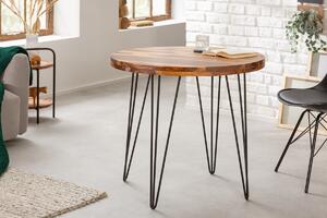 Dizajnový okrúhly jedálenský stôl Elegant 80 cm Sheesham