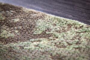 Dizajnový okrúhly koberec Rowan 150 cm zeleno-béžový