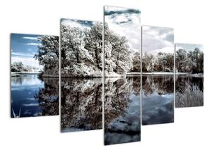 Zimná krajina - obrazy (Obraz 150x105cm)