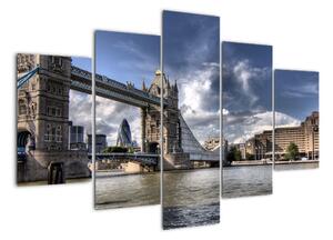 Tower Bridge - moderné obrazy (Obraz 150x105cm)