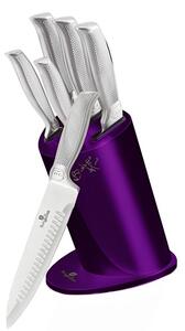 BERLINGERHAUS Sada nožov v stojane 6 ks Royal Purple Metallic Line Kikoza Collection BH-2269