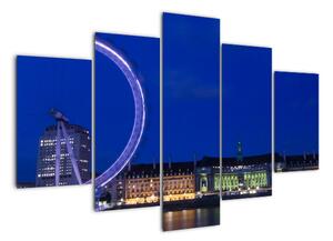 Nočné Londýnske oko - obrazy (Obraz 150x105cm)